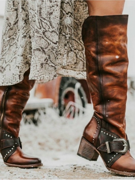 Freebird by Steven Shoes - Freebird by Steven Sabina Cognac Tall Buckle Boots